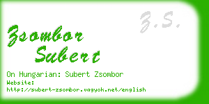 zsombor subert business card